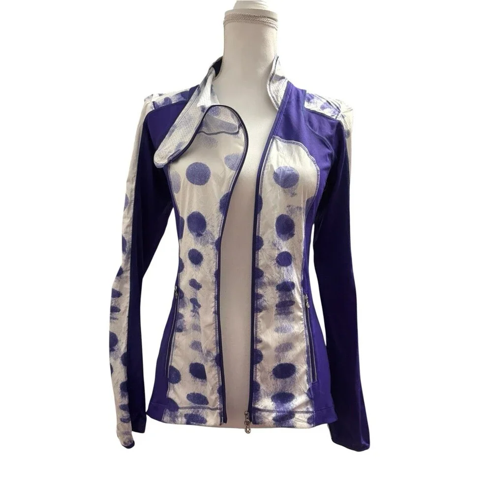 Lululemon jacket size 4 women’s Presta Packable Shirket Seaside Dot